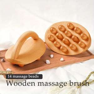 Alat relaksasi selulit terapi SPA, alat terapi SPA kerokan Meridian tubuh pinggang kayu alami - Product Image 6