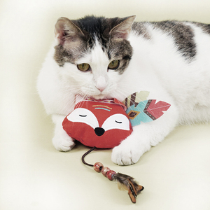 Kinghon KH-31634 Funny Cute <b>Cat</b> Chew Toy Wholesale Stuffed Animals Canvas <b>Plush</b> Interactive Tooth Cleaning Catnip Toy - Product Image 6