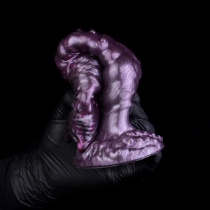 Alien Hollow <b>Dildo</b> with 6 Silicone Eggs for Egg Laying Roleplay Pleasure Real 3D Texture Stimulation Hand Push Eggs Ovipositor - Product Image 5