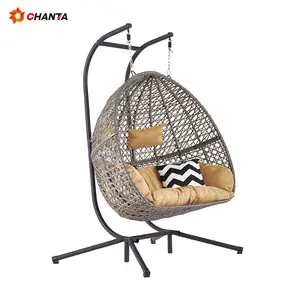 Großhandel Direktverkauf ab Werk Chanta beliebte moderne Stühle transparenter Eiersessel Schaukelstuhl mit Ständer Blase-Sessel Gold