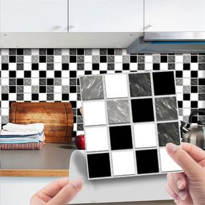 <b>Covered</b> Bright Film Square 10 Pieces <b>Tile</b> Panels Mosaic Pattern Self-Adhesive With Back Adhesive Removable Wall Sticker - Product Image 2