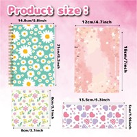 Kit de journal DIY en bambou, ensemble de scrapbooking, ensemble de papeterie pour enfants, pour les anniversaires des filles