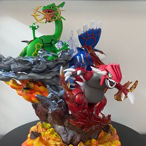 Trois figurines légendaires <span class=keywords><strong>Pokémon</strong></span> Rayquaza Groudon Kyogre, modèle idéal pour les collectionneurs et les fans de figurines <span class=keywords><strong>Pokémon</strong></span> pour la décoration de bureau - Product Image 4