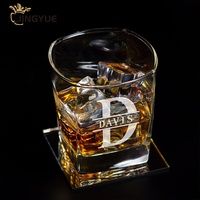 Decantador de whisky Premium grabado con logotipo personalizado al por mayor y Juego de vasos de regalo para whisky tequila Ron Brandy
