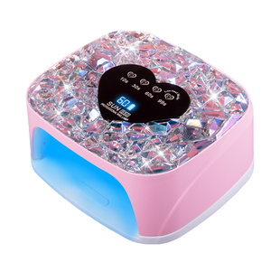 Lámpara de Uñas Profesional Inalámbrica UV LED con Forma de Corazón, Secador de Uñas Recargable con 4 Temporizadores y Pantalla LCD - Product Image 1