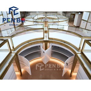 ตู้โชว์เครื่องประดับทรงกลมที่ทันสมัยดีไซน์เครื่องประดับสีขาวเคาน์เตอร์บาร์เครื่องประดับทองและเพชร - Product Image 3