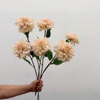 Bunga Dahlia Sutra Sentuhan Asli Buatan Tangan Realistis Tahan Air Multiwarna Dekorasi Pernikahan Rumah