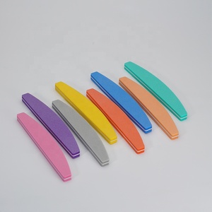 Neue profession elle bunte Halbmond OEM Schwamm <span class=keywords><strong>Nagel</strong></span> puffer doppelseitige rosa <span class=keywords><strong>Nagel</strong></span> puffer Maniküre-Werkzeuge - Product Image 1