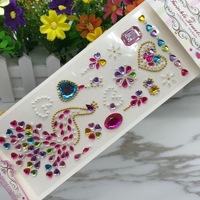 Autocollants décoratifs Qibai en acrylique, strass en cristal, autocollants 3D décoratifs en forme d'animaux, bricolage