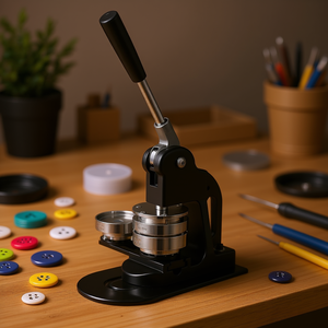 Máquina para hacer botones DIY 3 en 1, etiquetas redondas de plástico, operación manual para proyectos de manualidades - Product Image 2