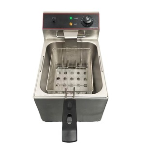 หม้อทอดไฟฟ้าสแตนเลสขนาด 6 ลิตร แบบตั้งโต๊ะ ถังเดี่ยว สำหรับร้านอาหาร - Product Image 5