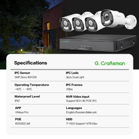 GX-YUFD-M6S-K4 Sony Sistema de Cámara IP POE de Doble Luz y 6MP a Todo Color con Reconocimiento Facial NVR Seguridad G.Craftsman XMEYE