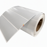 Rouleau d'étiquettes en papier argenté mat avec code-barres, résistant aux rayures et à l'huile, pour imprimantes à transfert thermique Zebra, Honeywell, TSC, autocollant industriel