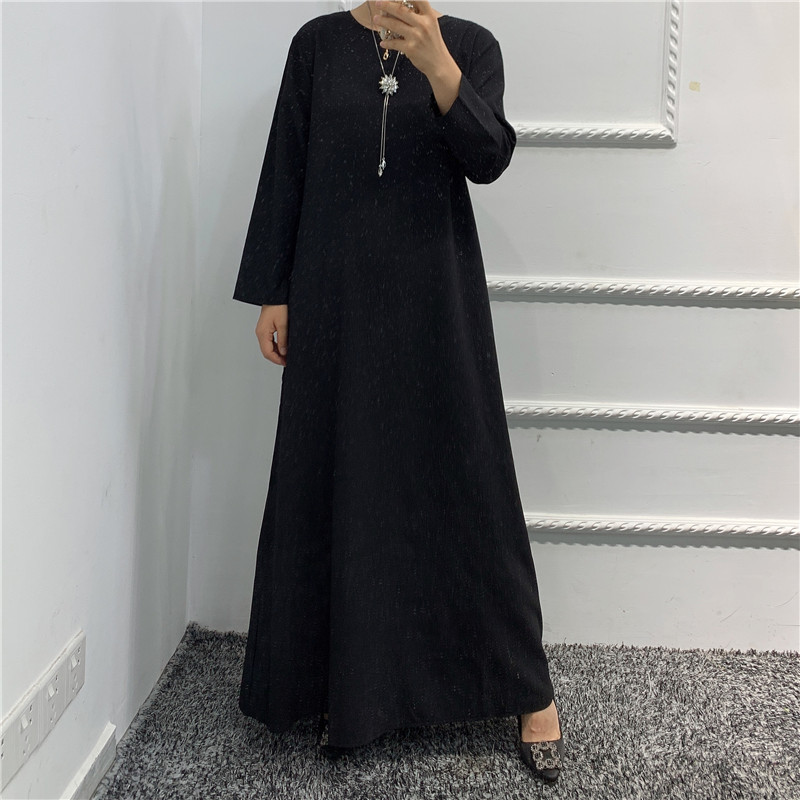 2021 3piece islamic  Dress Muslim slim abaya  Middle East Islamic contrast color dress  wholesale Dubai Modern Abaya  gift
