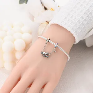 Oem Brazaletes Armband Pulseira Jewelry Sets Women Fashion Jewelry Customized Charm 925 Sterling Silver Copper Bead Bracelets