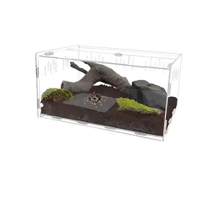 Boîte d'affichage acrylique de haute qualité, vente en gros, Terrarium de reptiles en acrylique, boîte de reptiles en acrylique