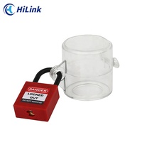 Couvercle de verrouillage de sécurité PC transparent pour interrupteurs à bouton-poussoir électriques déverrouillage par clé hauteur intérieure 47mm convient aux interrupteurs 22.7-29.8mm