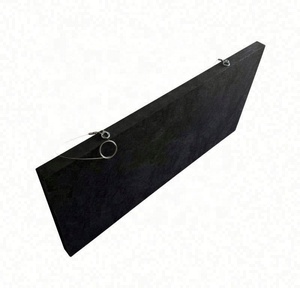 Nouveaux matériaux de décoration de plafond 2026 : Plaque en fibre de verre gris-noir 80, design <span class=keywords><strong>cinéma</strong></span>, panneau acoustique suspendu en fibres minérales - Product Image 1