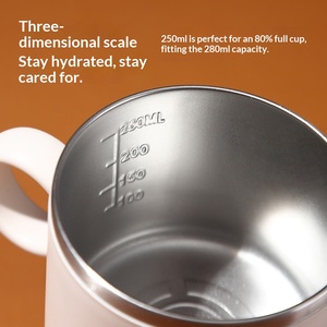 Vaso <span class=keywords><strong>Infantil</strong></span> <span class=keywords><strong>de</strong></span> Acero Inoxidable 316 con Tapa Antiderrames, Vaso para Bebés <span class=keywords><strong>de</strong></span> Jardín <span class=keywords><strong>de</strong></span> Infancia, Vaso para <span class=keywords><strong>Leche</strong></span> con Escala - Product Image 4