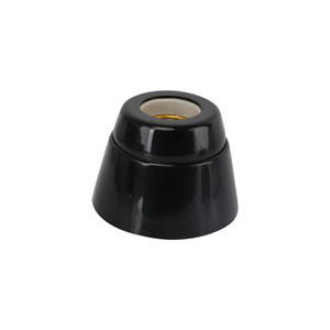 Portalampada in ceramica E27 in colore nero, durevole e resistente, ideale per lampade da interno ed esterno. - Product Image 1