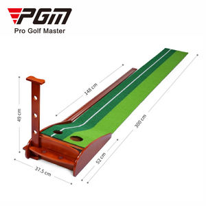 PGM 3M/3.5M गोल्फ डाल चटाई डालने ट्रेनर्स स्वत: वापसी रेल के साथ देवदार की लकड़ी और कृत्रिम मैदान - Product Image 5