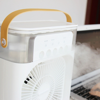 Blanc personnalisé 10W DC5V OEM Climatisation Eau Pulvérisation Ventilateur Parapluie Table Système de Brume Magique Refroidisseur Trois pour Usage Domestique