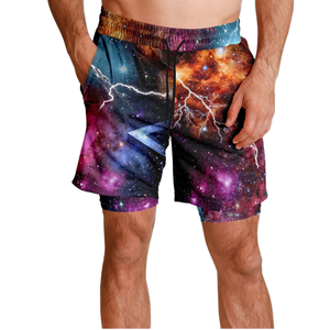 Shorts tricotés personnalisés pour hommes 2025, imprimés sérigraphiés, haute qualité, écologiques, respirants, différentes couleurs, OEM - Product Image 1