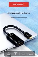 Câble adaptateur Mini DP vers HD 4K, prix usine, DisplayPort vers HDTV OTG pour projecteur/Macbook, moniteur Home Cinéma, plaqué or