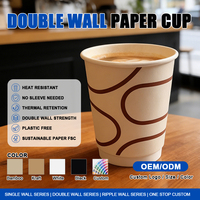 Fabricant de gobelets en papier, vente en gros, gobelets en papier jetables personnalisés, 16 oz, 20 oz, 22 oz, gobelets à café à double paroi, gobelets à boisson avec couvercle