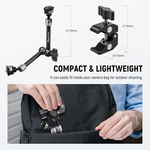 Bras magique articulé MagicLine <span class=keywords><strong>11</strong></span> "avec super pince et broches ARRI 1/4" 3/8 "pour moniteur LCD de caméra d'action DSLR - Product Image 4