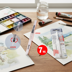Penna a spazzola a punta sottile da 12MM con serbatoio in Nylon da 7ML e manico in plastica per arte e pittura ad acquerello - Product Image 2