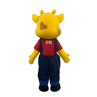 Costume de mascotte girafe en peluche personnalisé en EVA avec ventilateur intégré pour adulte unisexe, grande taille, promotionnel