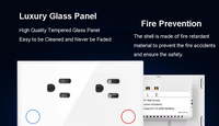 Prise murale double intelligente WiFi Tuya avec télécommande US 15A, 2 prises électriques, avec surveillance de la consommation électrique, interrupteur tactile et prise
