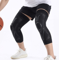 Genouillère de compression respirante en nylon et élasthanne pour la musculation, la course à pied, les sports, le soulagement de la douleur arthritique, unisexe