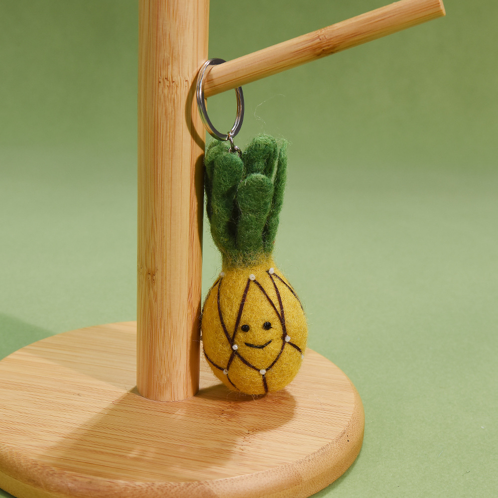 Serie di frutta e verdura-ananas-9cm-feltro di lana [ciondolo]