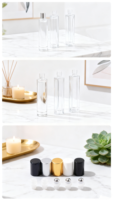 5ml 10ml 15ml rouleau de verre vide sur des bouteilles pour huiles essentielles avec des boules de rouleau en acier inoxydable
