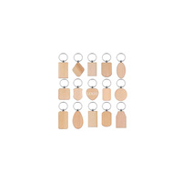 Großhandel Blanko Holz-Schlüsselanhänger, Individuelle Unbehandelte Holz-Schlüsselanhänger, Mehrformige Holz-Schlüsselringe für DIY-Handwerk Geschenk Souvenir