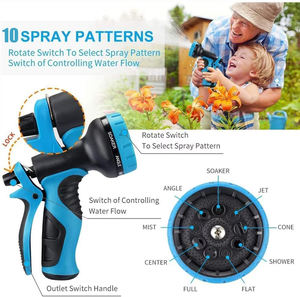 <span class=keywords><strong>Tuyau</strong></span> d'arrosage extensible de 50ft <span class=keywords><strong>tuyau</strong></span> d'<span class=keywords><strong>eau</strong></span> flexible sans pli 50ft avec personnalisation de Support de buse de pulvérisation à 10 motifs - Product Image 5