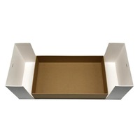 Boîte cadeau réutilisable blanche avec laminage mat et impression offset, fermeture à ruban pour emballage de mariage, anniversaire ou fête