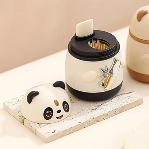 Cute Cartoon Panda Toothpick Holder Automatic Toothpick <b>Box</b> Push-type Toothpick <b>Box</b> Suitable For Home Bar <b>Party</b> - Product Image 6