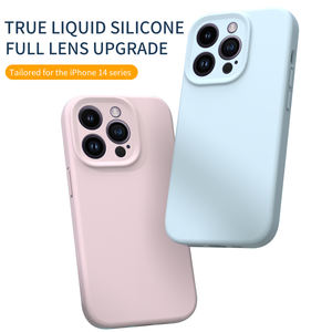 Жидкий силиконовый чехол для телефона с тонкими отверстиями противоударный и водонепроницаемый роскошный дизайн для 14 Pro Max высокого качества - Product Image 2