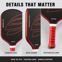 Raquette de pickleball tout-en-un pressée thermiquement en fibre de carbone T700, finition mate K-fiber premium, 230g, 41.5cm, 16mm, pour l'entraînement
