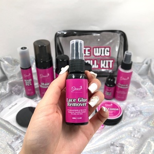 Private Label pizzo parrucca installare Kit parrucca colla fusion Spray Anti crespo riparazione <span class=keywords><strong>capelli</strong></span> lasciare in balsamo Spray HD parrucca cappuccio - Product Image 5