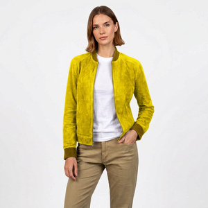 Brown <b>Suede</b> Bomber <b>Jacket</b> Zipper Closure Turn-down Collar Casual Slim Fit Autumn Wear Casual shacket with pockets Winter <b>leather</b> - Product Image 5
