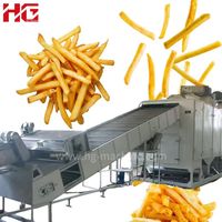Línea de producción de patatas fritas totalmente automática de alta eficiencia y ahorro de energía eléctrica de acero inoxidable para cocinar patatas