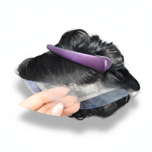 Prothèse capillaire indienne Remy Body Wave, densité 80%, avec dentelle fine soudée et texture de 30 mm pour hommes - Product Image 3