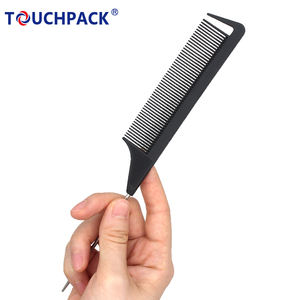 Peine de cola de plástico con logotipo personalizado, diente fino, venta al por mayor de fábrica - Product Image 1