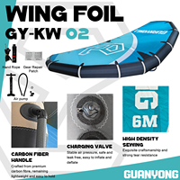 Nouvelle Arrivée Planche de Surf Gonflable 6M/7M avec Poignée Rigide en Carbone Hydrofoil Downwind Résistant au Vent Windfoil Kite pour Eaux Océaniques Wind Wing
