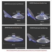 Support de panneau de stationnement à ventouse en PVC transparente pour vitre de voiture, diamètre 15~80mm, type champignon