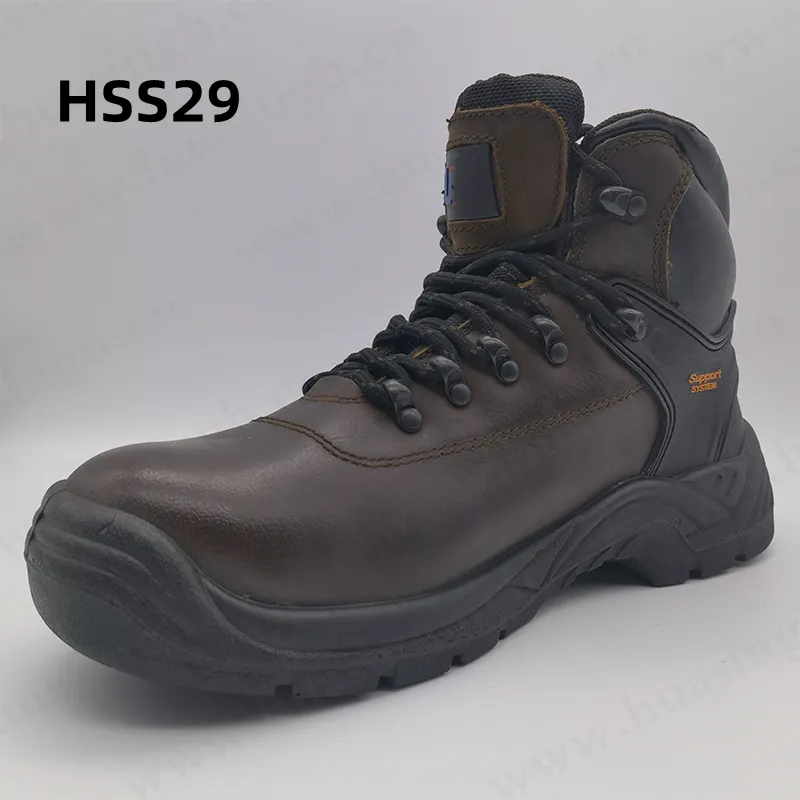 ZH-zapatos de seguridad para el trabajo, calzado con sistema de soporte fuerte en el talón, antiperforación, resistente al ácido, de fábrica, HSS29